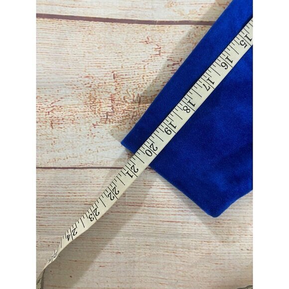 Vintage David Brown California 1980's Blue Velvet Puff Sleeve Maxi - Small - Picture 15 of 15